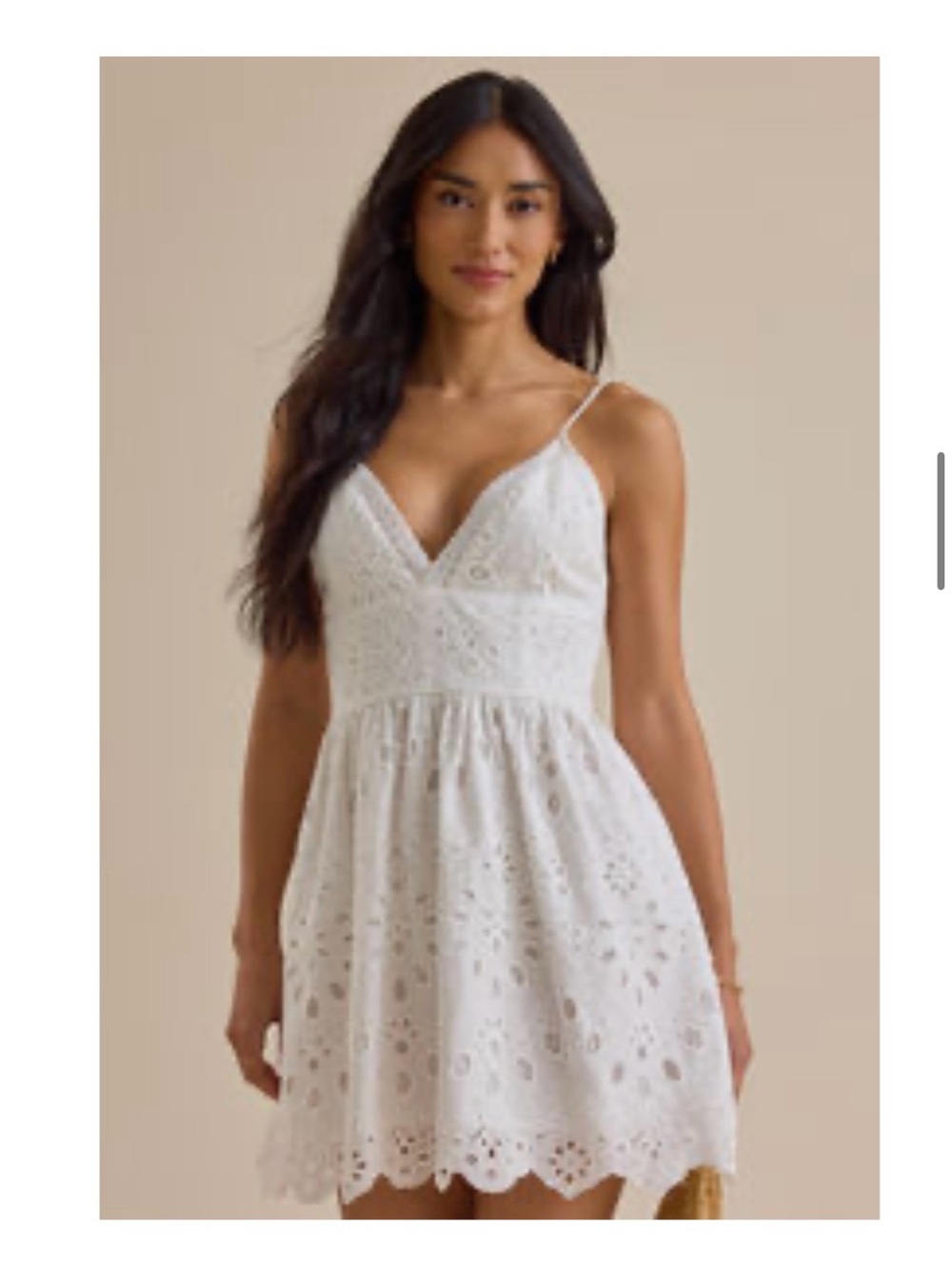 Altar'd State White Eyelet Lace Mini Dress